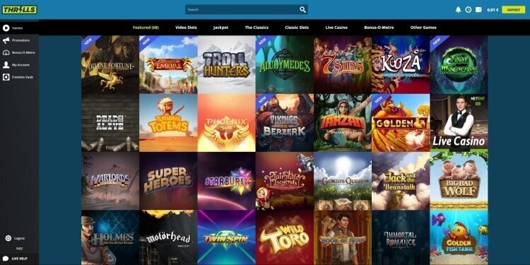 Thrills casino review