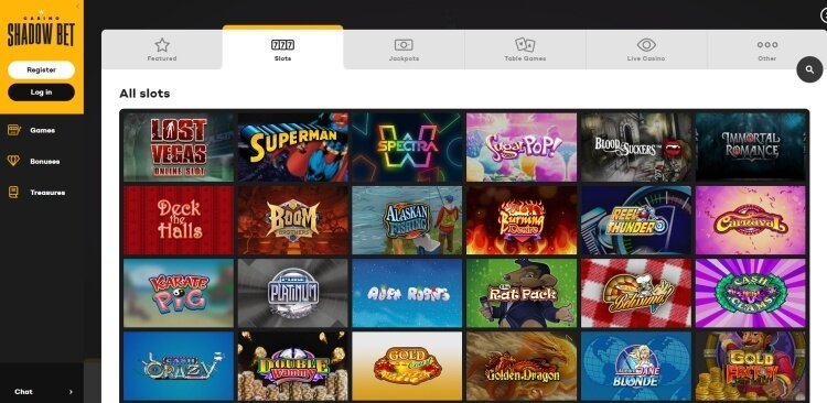 Shadowbet casino review gokkasten
