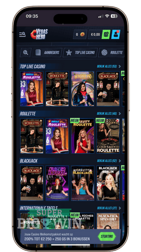 live casino bij VegasHero