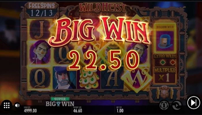 Wild Heist at Peacock Manor Big Win
