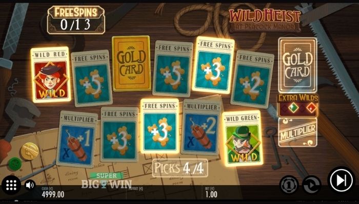 Wild Heist at Peacock Manor free spins