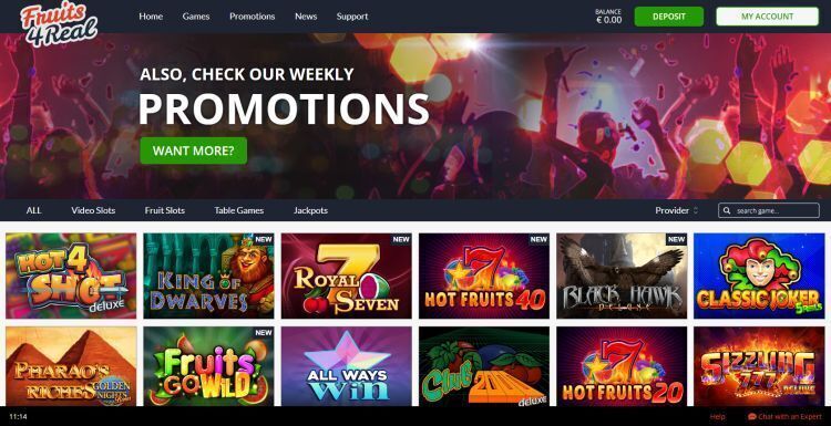 Fruits4Real-casino review spelaanbod