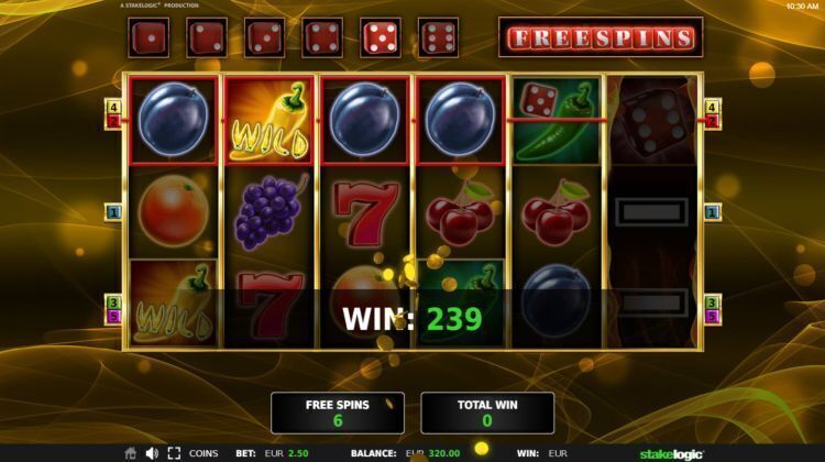 dice on fire gokkast review stakelogic bonus win
