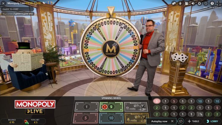 Monopoly Live evolution gaming win