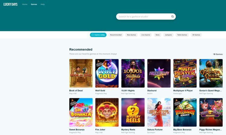 lucky days casino inloggen