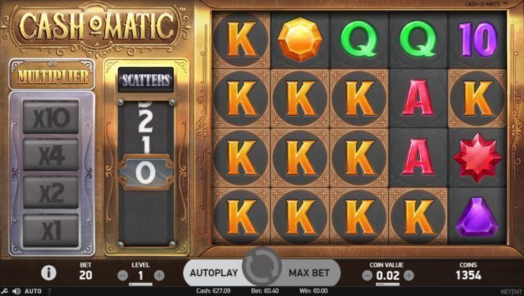 cash-o-matic gokkast review netent free spins bonus