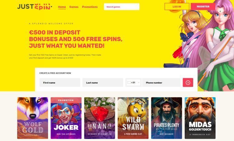 Justspin casino review welkomstbonus