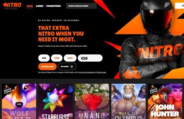 Nitro Casino review welkomstbonus