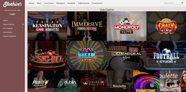 Slothino casino review live casino