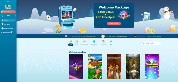 Playfrank Casino review