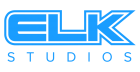 Het logo van de casino spel provider elk studios