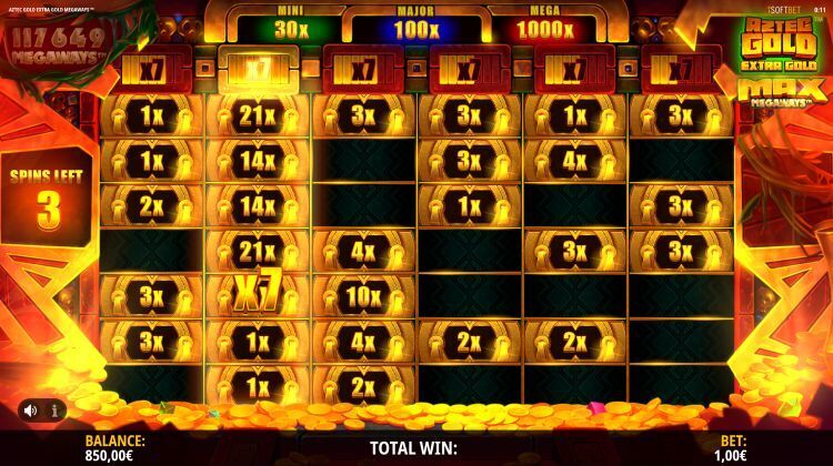 Aztec Gold Extra Gold Megaways Bonus win