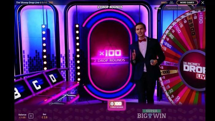 100X multiplier in de Money Drop Live