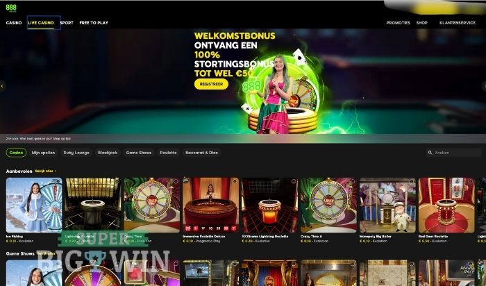 live casino van 888 Nederland
