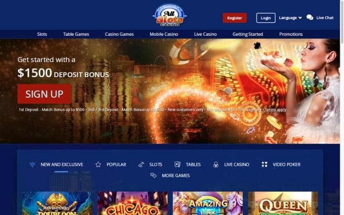 all slots casino homepage