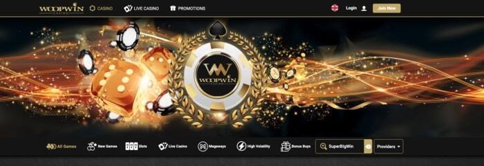 De homepage van Woopwin