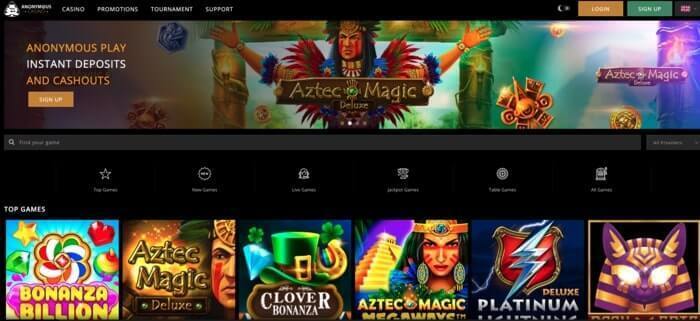 Anonymous Casino Homepage