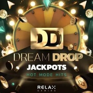 Logo van de nieuwe dream drop jackpots van relax gaming