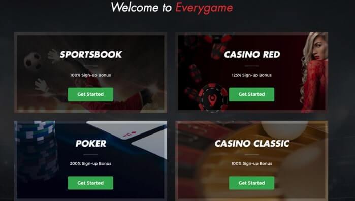 Everygame Homepage