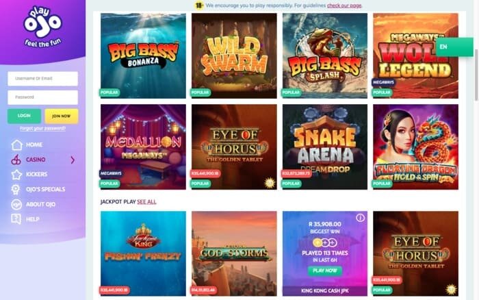 Playojo Casino online gokkasten