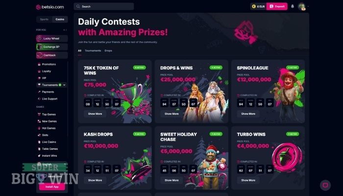 toernooien bij betsio.com