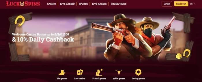 Luck Of Spins Homepage