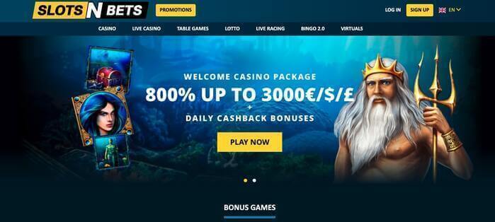 SlotsNBets Homepage