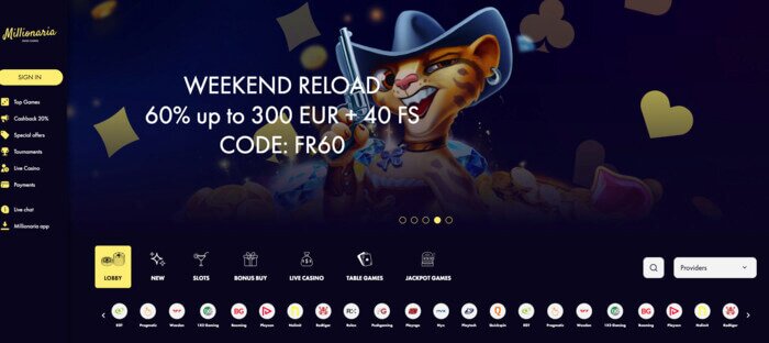 Millionaria.com Casino Review