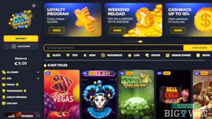 5 euro balance in het online casino