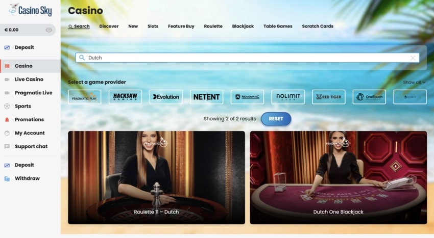 Roulette en Blackjack spellen