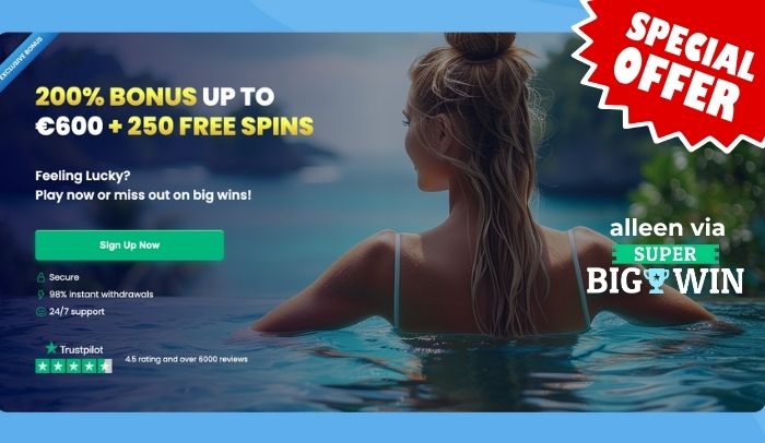 exclusieve welkomstbonus via SuperBigWin