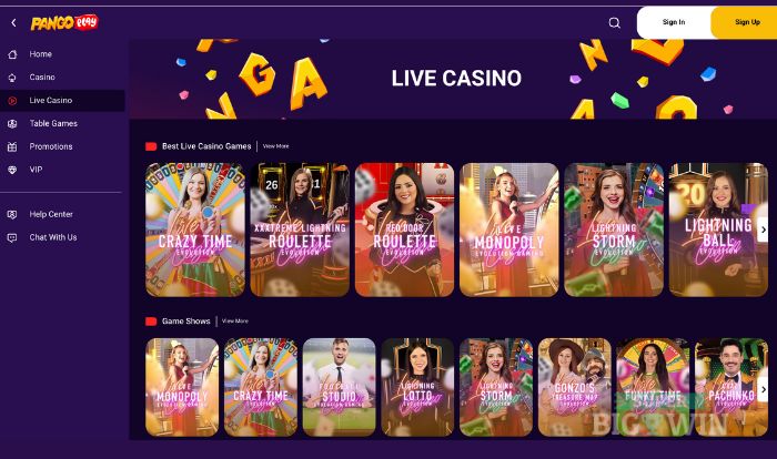 Pango Play Live Casino