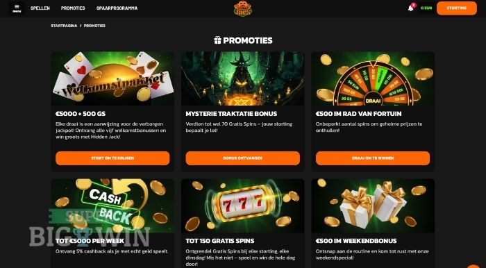 promoties bij hiddenjack casino