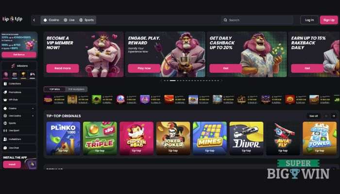 tip top online casino