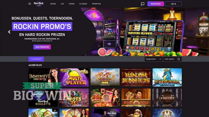 Homepage van Hard Rock Casino Nederland