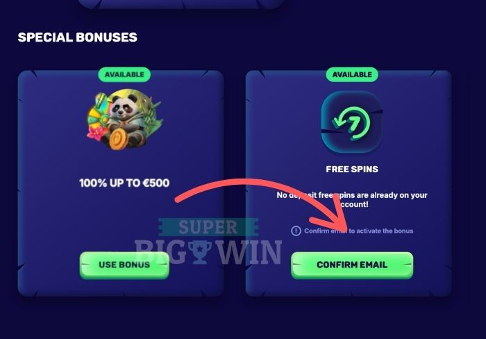 no deposit free spins SpinPanda casino