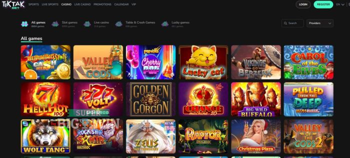 casino spellen bij tiktakbet casino