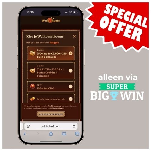 exclusieve Wild Robin Welkomstbonus