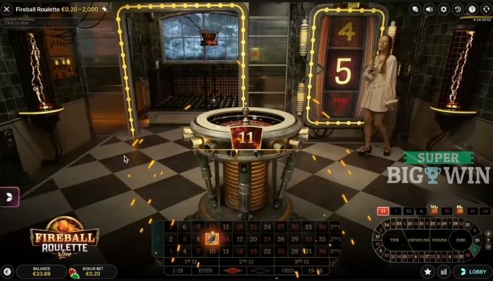 fireball roulette bonusnummer valt