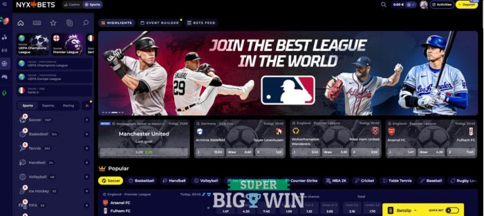sportsbook van NYXBets casino
