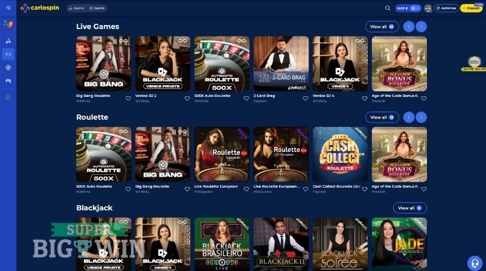 carlospin live casino