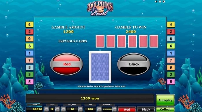 Dolphin's Pearl gamble feature