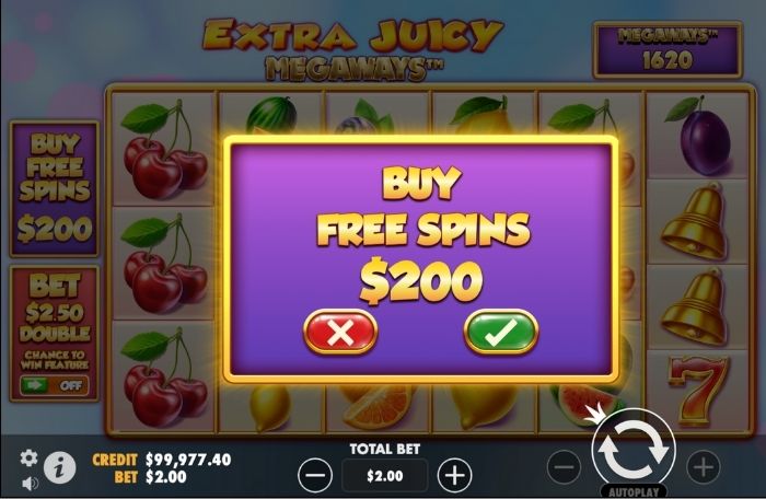 Extra Juicy Megaways bonus buy