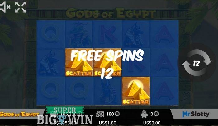 gods of egypt scatters bonus trigger