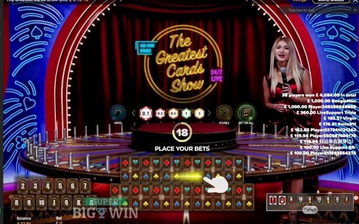 the greatest card show live inzetten