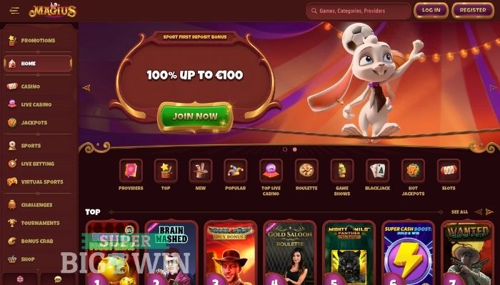 homepage van magius casino