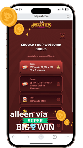 magius exclusieve welkomstbonus via SuperBigWIn