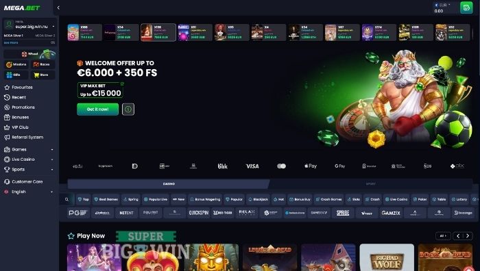 homepage van mega.bet casino