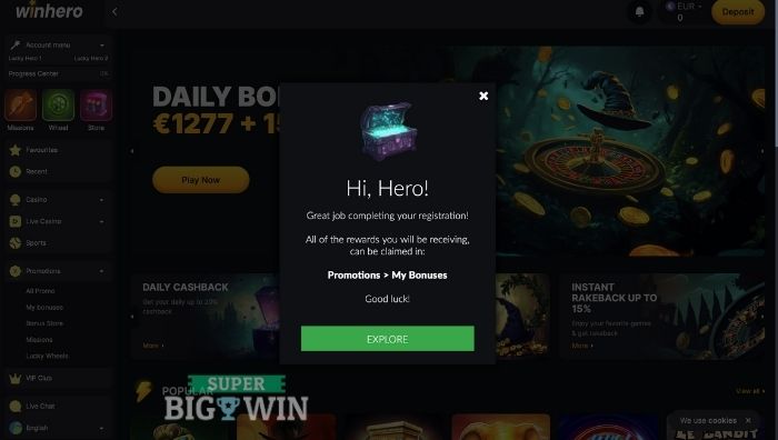 rewards bij Winhero