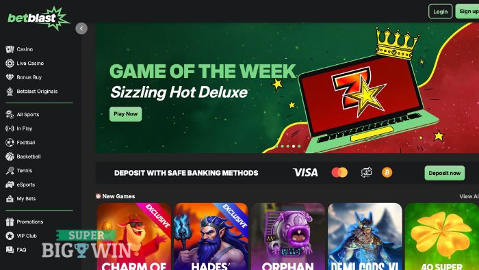 betblast casino homepage